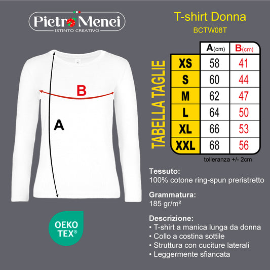 T-shirt Donna a Maniche Lunghe Personalizzabile