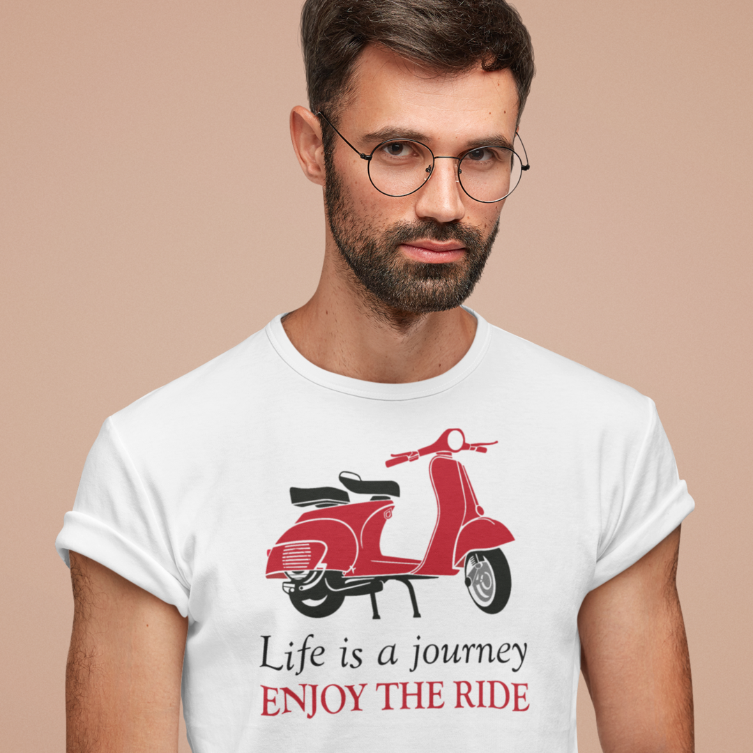 T-shirt Maglietta Vespa Life is Yourney