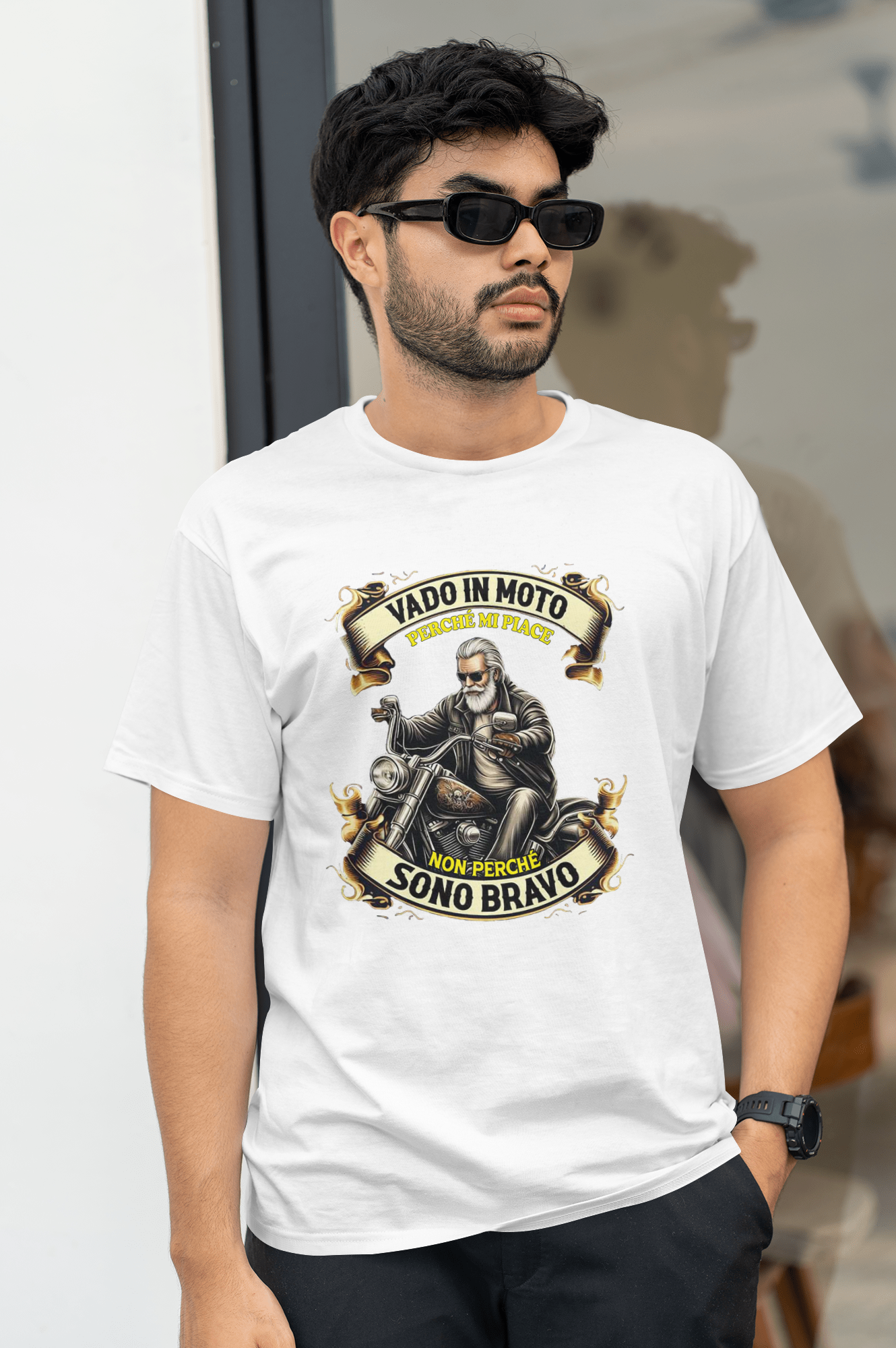 T-shirt Maglietta Vado in Moto